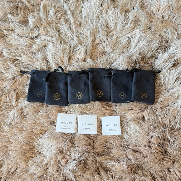 Mejuri Other - Mejuri Black Pouches with Gold Logo